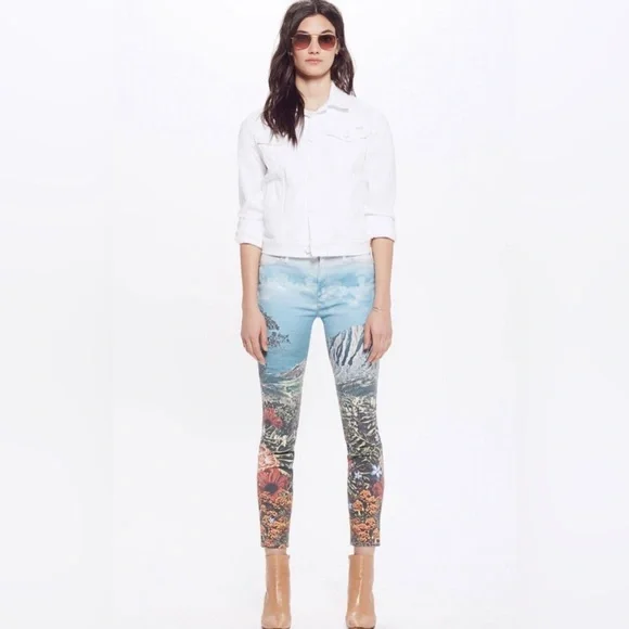 MOTHER High Waisted Looker Ankle Jean A Day In Paradise Like New - Picture 3 of 7